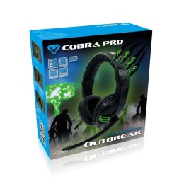 Słuchawki z mikrofonem MEDIA-TECH Cobra Pro Outbreak Czarno-zielony