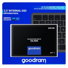 Dysk SSD GOODRAM SSDPR-CL100-240-G3 CL100 gen. 3 (2.5″ /240 GB /SATA III (6 Gb/s) /520MB/s /400MB/s)