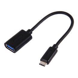 Adapter UNITEK Y-C476BK Czarny Y-C476BK USB Typ C (wtyk)- USB Typ A (gniazdo)