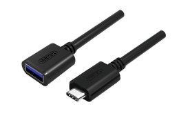 Adapter UNITEK Y-C476BK Czarny Y-C476BK USB Typ C (wtyk)- USB Typ A (gniazdo)