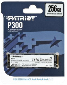 Dysk SSD PATRIOT P300 256 GB P300 (M.2 2280″ /256 GB /PCIe NVMe Gen3 x4 /1700MB/s /1100MB/s)