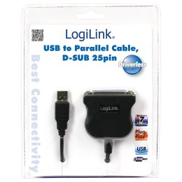 Adapter LOGILINK USB Typ A - D-sub UA0054A USB Typ A - D-sub 25-pin