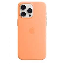 Etui silikonowe z MagSafe do iPhonea 15 Pro Max - pomarańczowy sorbet