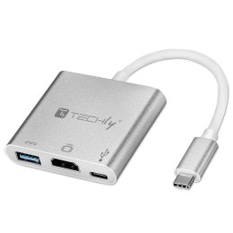 Adapter TECHLY IADAP USB31-HDMIPTY USB-C - HDMI/USB-A/USB-C