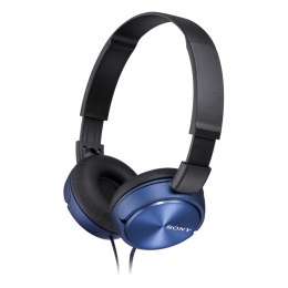 Słuchawki Na uszy SONY MDR-ZX310AP Niebieskie (1.2m /Pozłacany wtyk/Niebieski)