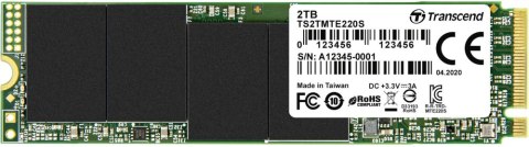 Dysk SSD TRANSCEND 220S 2 TB 220S (M.2 2280″ /2 TB /PCIe NVMe 3.0 x4 /3500MB/s /2700MB/s)