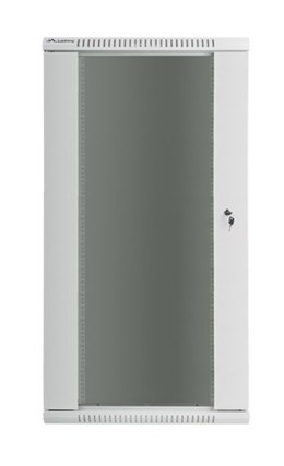 Szafa instalacyjna wisząca 19'' 27U 600X600mm szara (drzwi szklane)