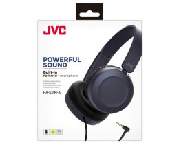 Słuchawki nauszne z mikrofonem JVC HA-S31M (1.2m /3.5 mm minijack wtyk/Niebieski)