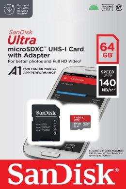 Karta pamięci SANDISK 64 GB Adapter SD