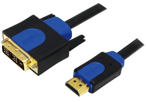 LOGILINK HDMI (Typ-A) - DVI-D 5m 5m /s1x HDMI (wtyk) 1x DVI-D (wtyk)
