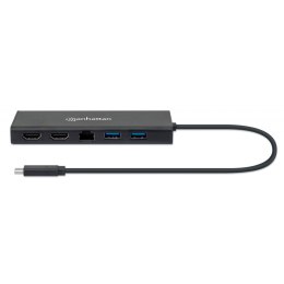 Adapter USB-C Multiport do 2x HDMI/RJ45/2x USB-A/USB-C PD