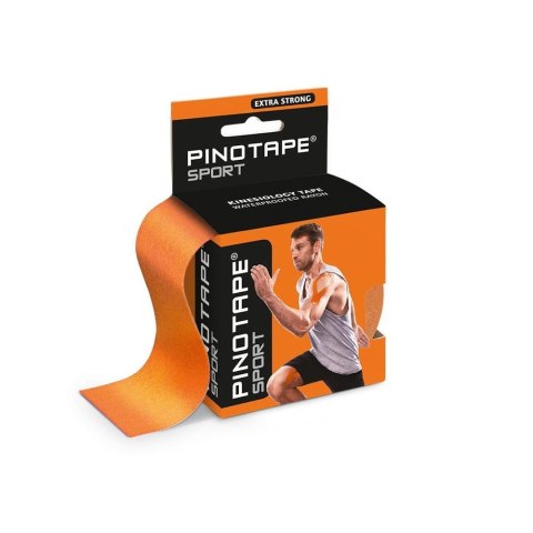 Taśma do kinesiotapingu Pinotape sport 5 cm pomarańczowa