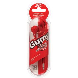Słuchawki douszne JVC Gumy Red (1m /3.5 mm (niklowany) wtyk/Czerwony)