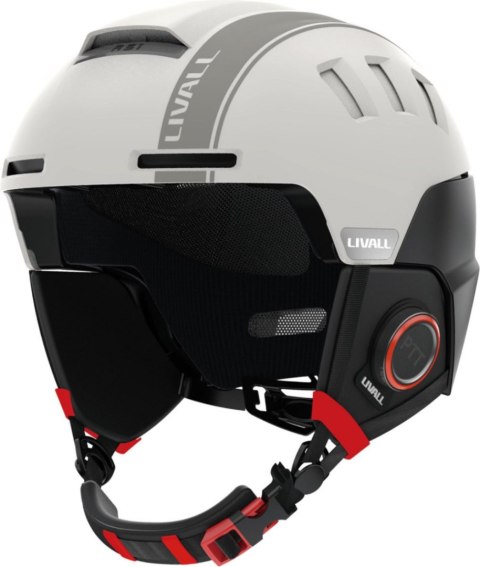 Kask narciarski Bluetooth 54-58cm Intercom/SOS biały