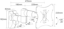 Uchwyt do TV MACLEAN BRACKETS MC-503A Czarny MC-503A B (nośność 30kg \23 - 42 cale)