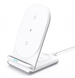 LC-A2 White ładowarka bezprzewodowa 2w1 Qi 10W USB-C