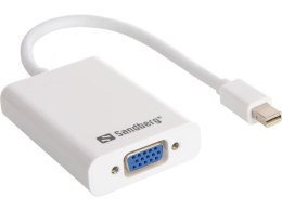 Adapter SANDBERG 509-05 Mini DisplayPort (wtyk) - VGA (gniazdo) + 3.5 audio