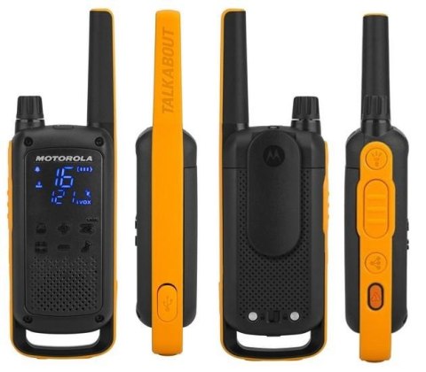 Motorola T82 Extreme Quad Pack Krótkofalówka, (Walkie-Talkie), 10 km, Czarny