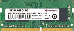 Pamięć TRANSCEND (SODIMM/DDR4/8 GB/2666MHz/1.2V/19CL/SINGLE)