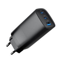 GEMBIRD SZYBKA ŁADOWARKA USB POWER DELIVERY USB TYPU C, 3X USB, 65 W, GAN CZARNA