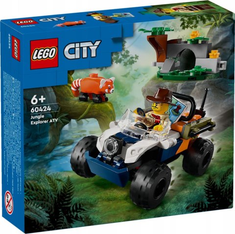 LEGO 60424 City - Quad badacza dżungli z pandą czerwoną