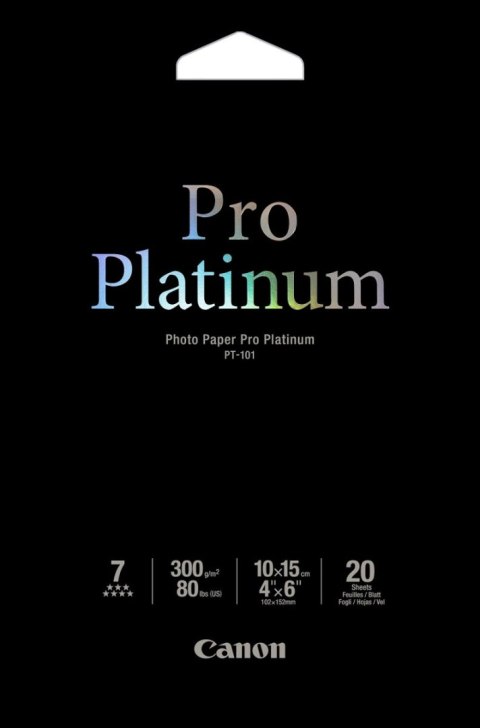 Papier CANON Photo Paper Pro Platinum 300g 10x15 cm PT-101 2768B013