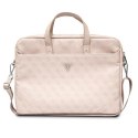 Torba na laptopa GUESS Saffiano 4G Traingle Logo (maks.16"/Różowy)