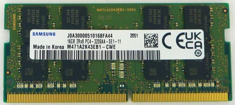 Pamięć SAMSUNG (SODIMM/DDR4/16 GB/3200MHz/1.2V/22 CLCL/SINGLE)