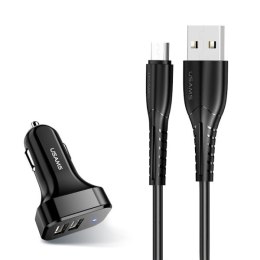 Ładowarka samochodowa USAMS 2x USB 2.0 Czarny NTU35MC13TZ