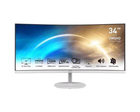 Monitor MSI 4719072978198 (34" /VA /100Hz /3440 x 1440 /Biały)