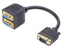 Adapter GEMBIRD VGA(M) - 2 x VGA(F) VGA (wtyk)- 2x VGA (gniazdo) CC-VGAX2-20CM