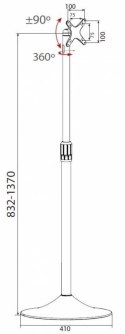 Uchwyt do TV TECHLY 022632 (nośność 22kg \13 - 27 cali)