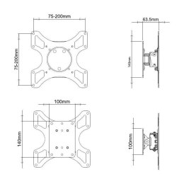 Uchwyt do TV TECHLY 301412 (nośność 25kg \19 - 37 cali)