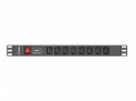 Listwa zasilająca LANBERG PDU-08I-0200-C20-BK