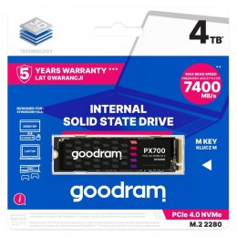 Dysk SSD GOODRAM PX700 4 TB (M.2 2280″ /4 TB /PCI Express /7400MB/s /6500MB/s)