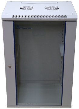 EXTRALINK 18U 600X450 WALL-MOUNTED RACKMOUNT CABINET GRAY