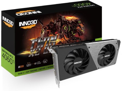 Karta graficzna INNO3D GeForce RTX 4060 Ti TWIN X2 OC 8 GB GDDR6 DLSS 3 N406T2-08D6X-171153N