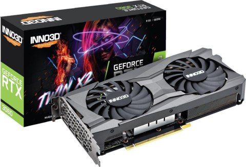 Karta graficzna INNO3D GeForce RTX 3060 Twin X2 LHR 8 GB GDDR6 N30602-08D6-11902130