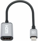 Adapter MANHATTAN 153706 Srebrny 0766623153706 USB - HDMI