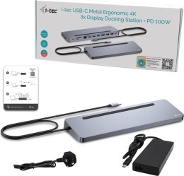 I-TEC Metal Ergonomic C31FLAT2PDPRO C31FLAT2PDPRO (Srebrny /USB-C )