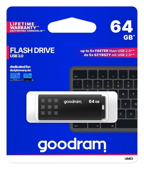 Pendrive (Pamięć USB) GOODRAM (64 GB /USB 3.0 /Czarny )