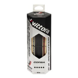 Szytka szosowa Vittoria Corsa G2.0 700x25C, czarno-beżowa