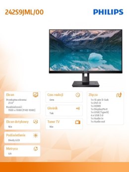 Monitor PHILIPS 242S9JML/00 (23.8