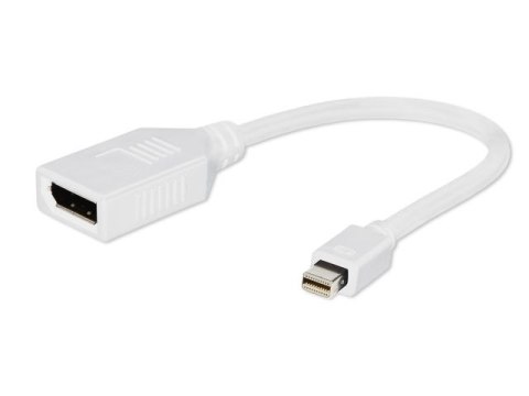 Adapter GEMBIRD miniDisplayPort - DisplayPort 0.1 m Biały Displayport - mini Displayport A-MDPM-DPF-001-W