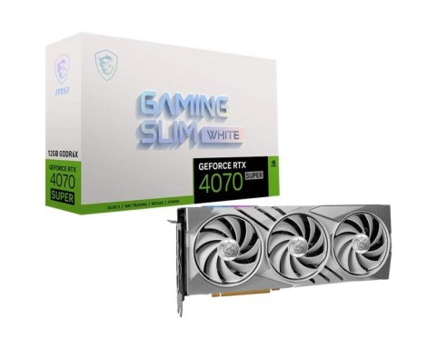 Karta graficzna MSI GeForce RTX 4070 SUPER 12GB GAMING SLIM WHITE (RTX 4070 SUPER 12GB GAMING SLIM)